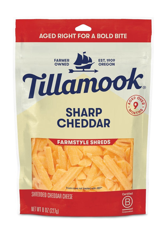 TILAMOOK Thick Cut Sharp Cheddar Shredded Cheese
