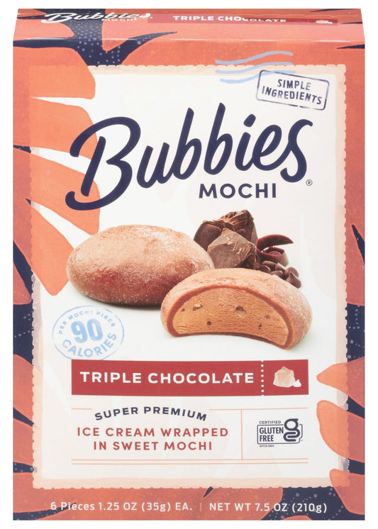 BUBBIES Triple Chocolate Mochi Ice Cream
