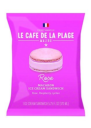 LE CAFE DE LA PLAGE Rose Macaron Ice Cream Sandwich