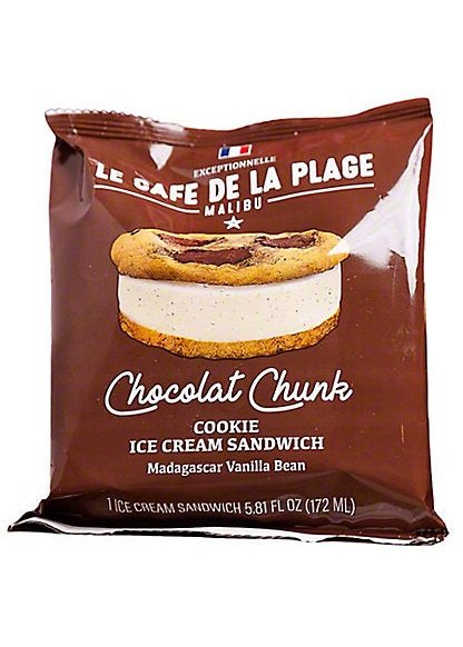LE CAFE DE LA PLAGE Chocolate Chunk Macaron Ice Cream Sandwich