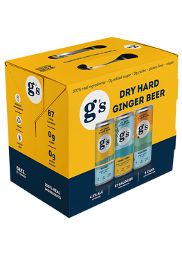 G'S Dry Hard Ginger Beer Variety 6 Pack