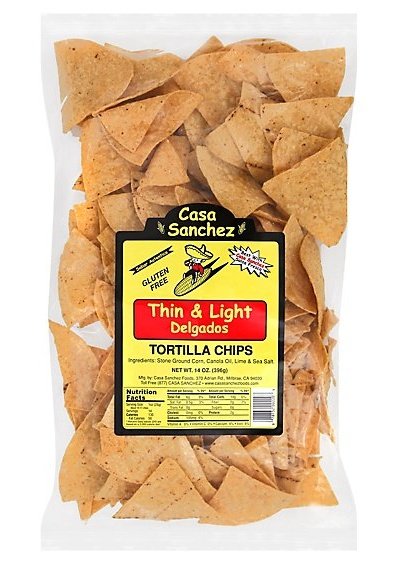 CASA SANCHEZ Thin & Light Delgados Tortilla Chips