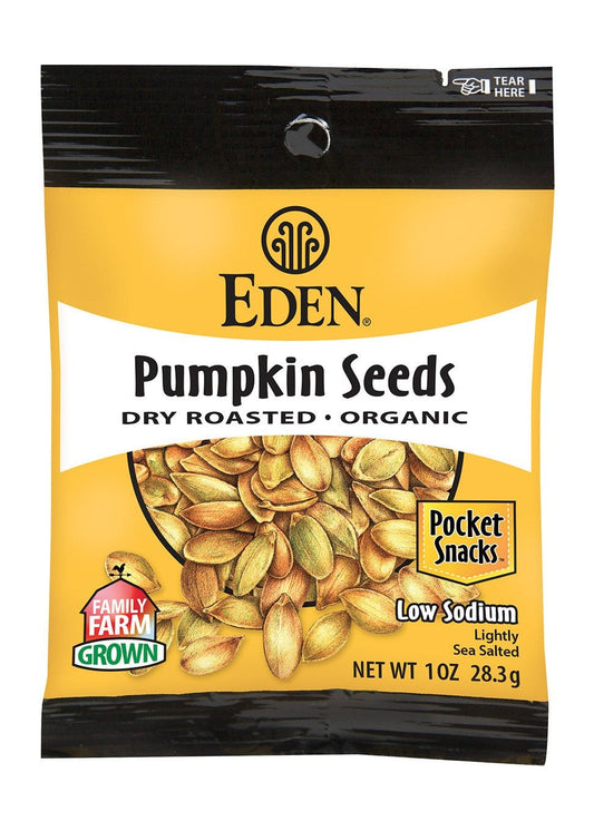 EDEN FOODS Organic Pumpkin Seeds Pocket Snack 1oz