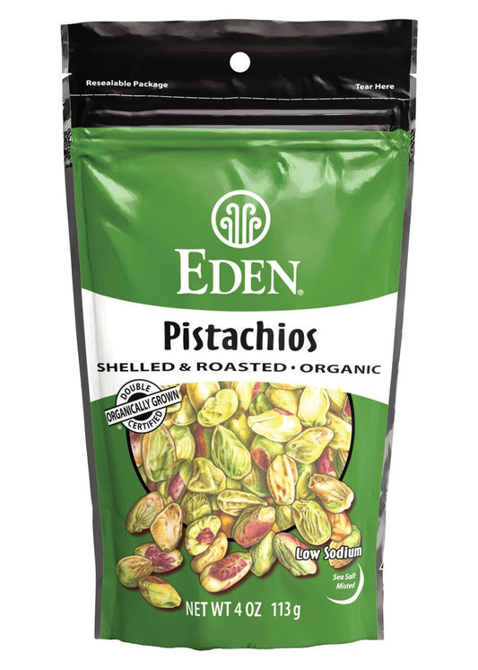EDEN FOODS Organic Pistachios Pocket Snack 4oz
