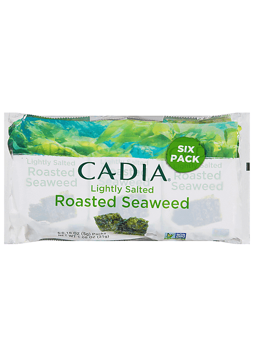 CADIA Organic Roasted Seweed Lightly Salted 6pk