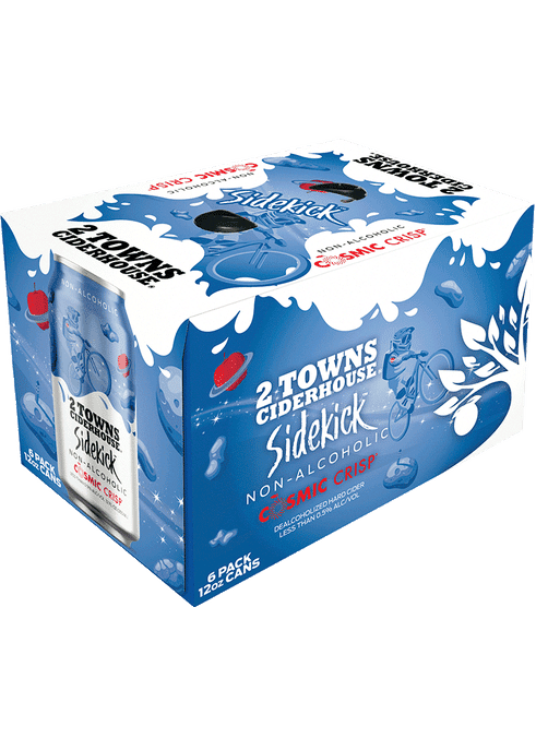 2 TOWNS CIDERHOUSE Non-Alcoholic Sidekick Cosmic Crisp 6 Pack 2 TOWNS CIDERHOUSE Non-Alcoholic Sidekick Cosmic Crisp 6 Pack