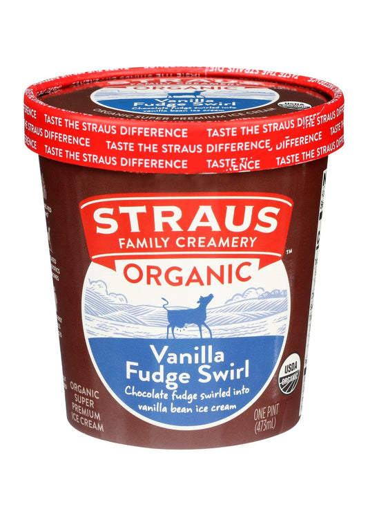 STRAUS Vanilla Fudge Ice Cream