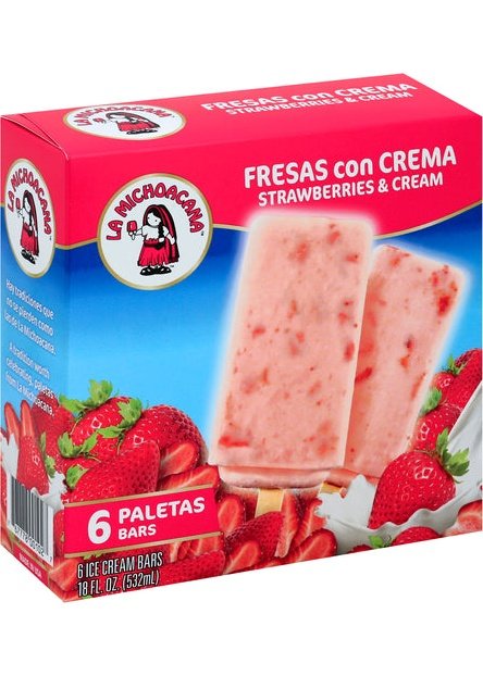 PALETERIA LA MICHOACANA Strawberry Cream Ice Cream Bars