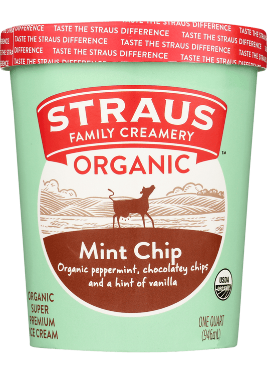 STRAUS Original Mint Chocolate Chip Ice Cream