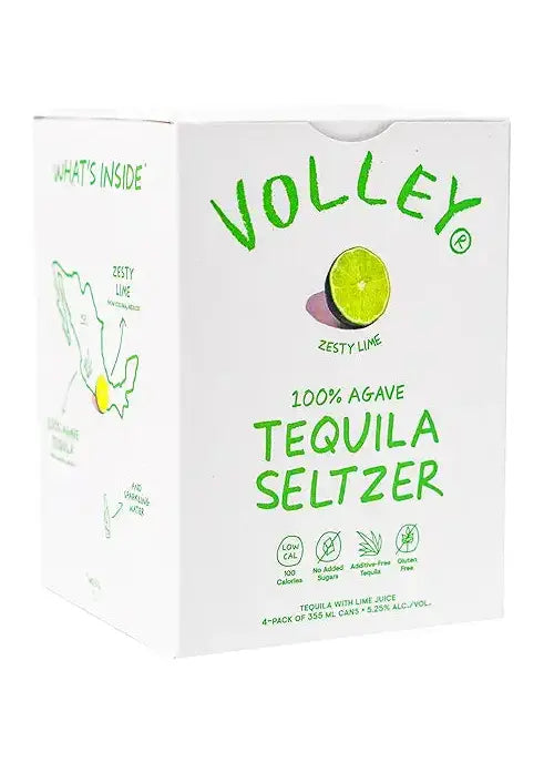 VOLLEY TEQUILA SELTZER Zesty Lime 4PK