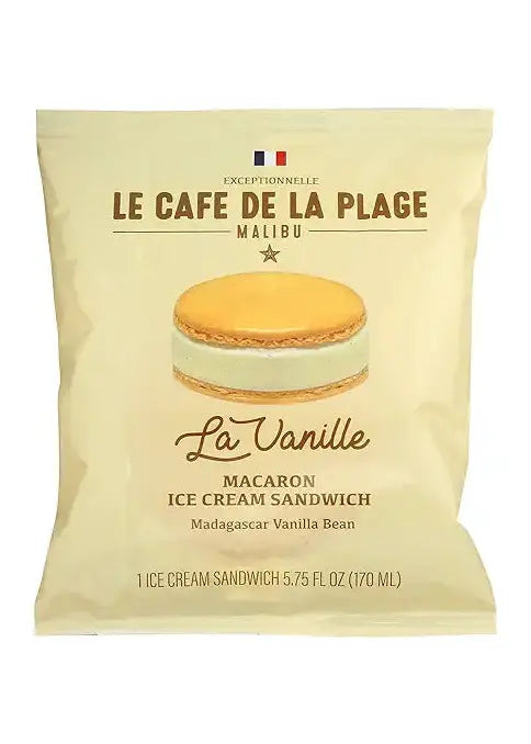 LE CAFE DE LA PLAGE Vanilla Macaron Ice Cream Sandwich