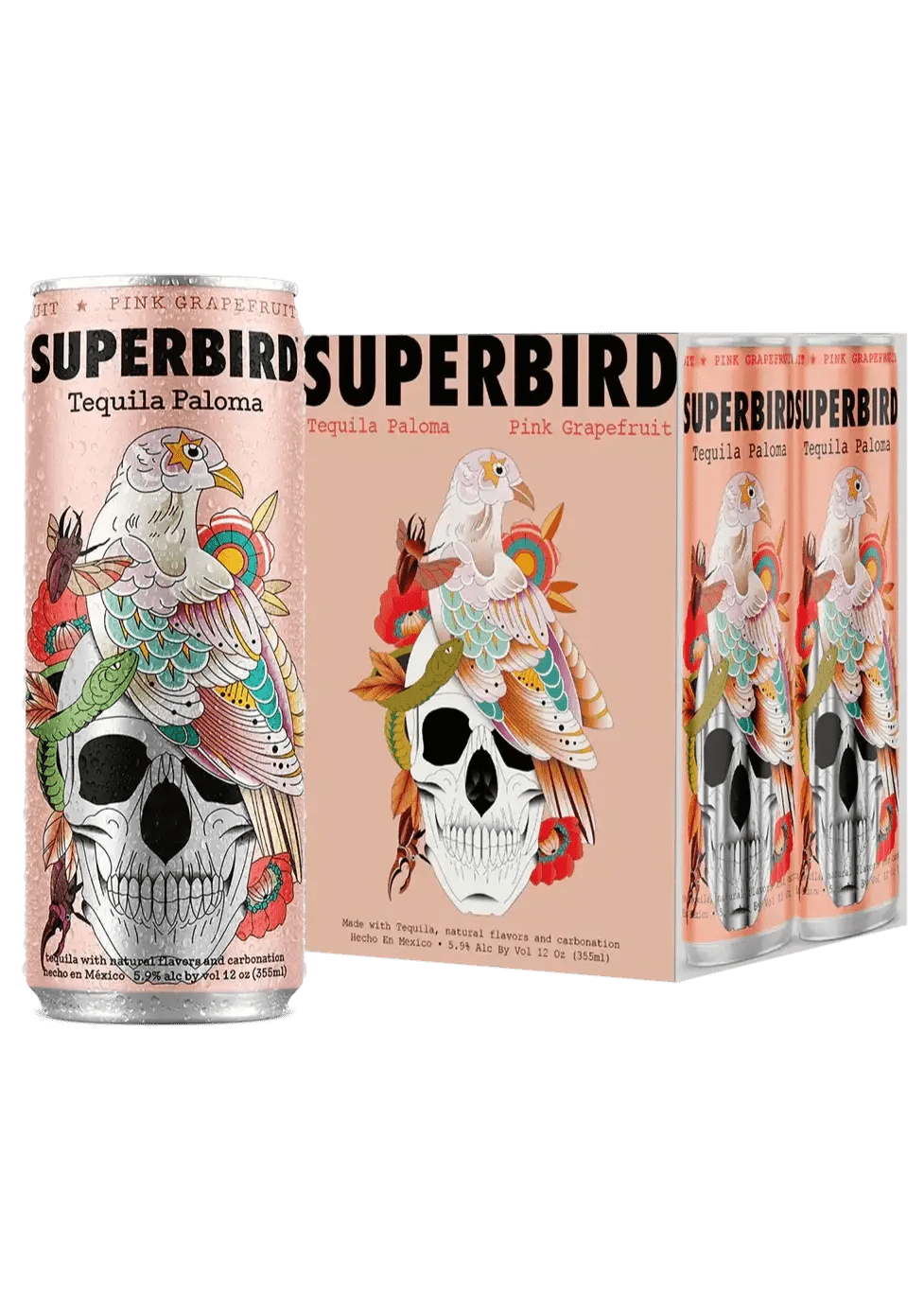 SUPERBIRD Pink Grapefruit Tequila Paloma 4PK