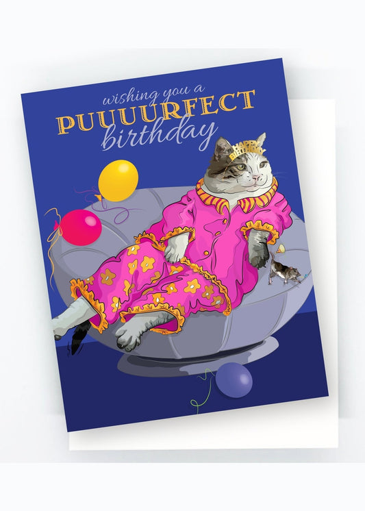 FAIRE Cat & Mouse "Purrfect" Birthday Card