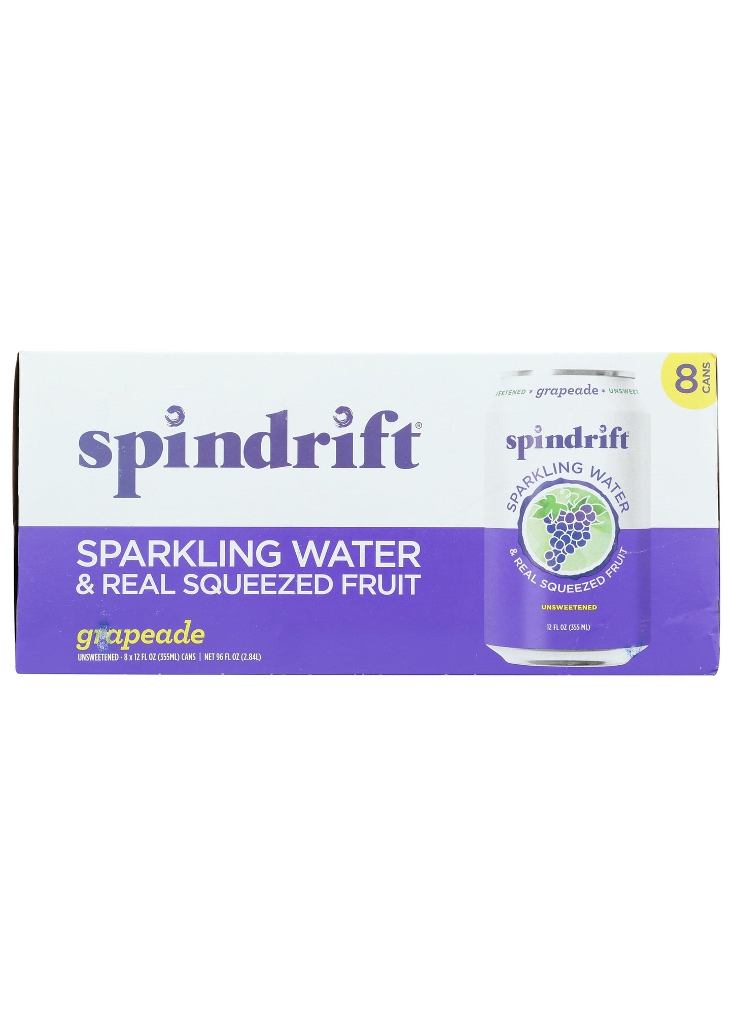 SPINDRIFT Grapeade Sparkling Water 8 Pack