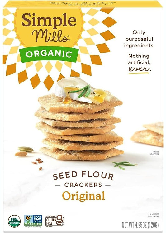 SIMPLE MILLS Organic Seed Flour Crackers Original