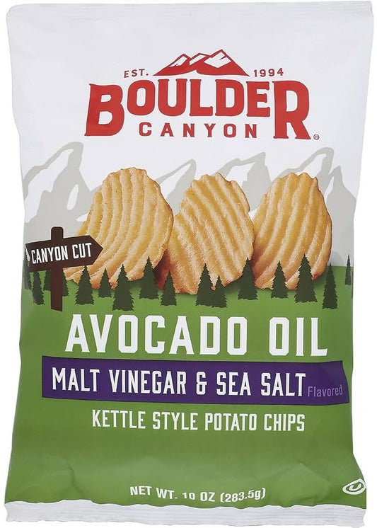 BOULDER CANYON Avocado Oil, Malt Vinegar & Sea Salt Chips