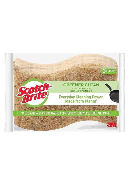 SCOTCH BRITE Greener Clean Non-Scratch Scrub Sponges 3 Pack