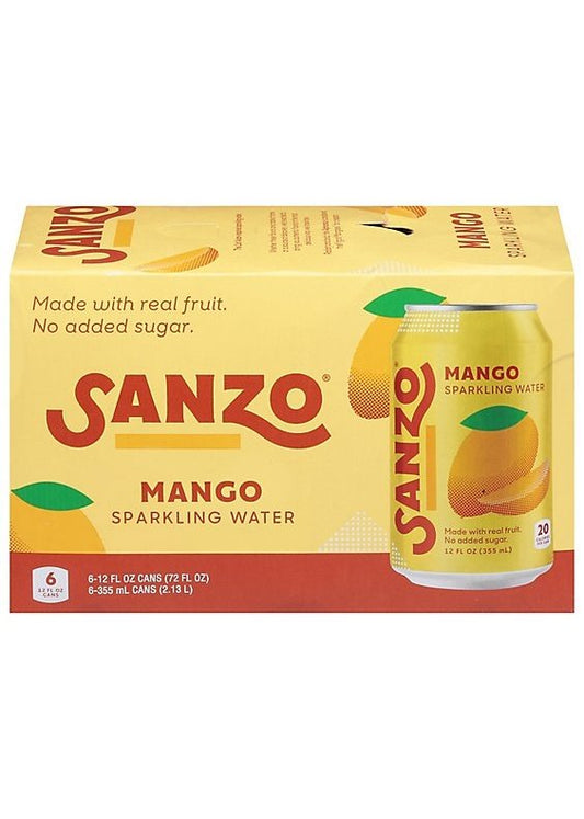 SANZO Mango Sparkling Water 6 Pack