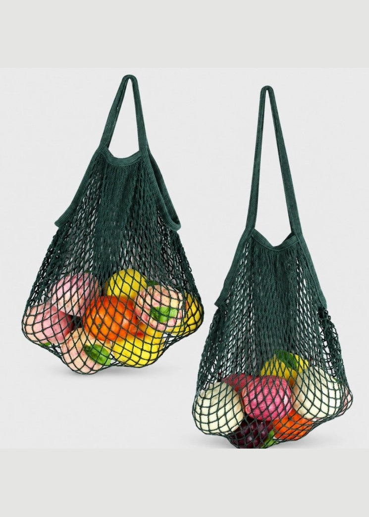 Cotton Woven Mesh Shopping Tote Bag