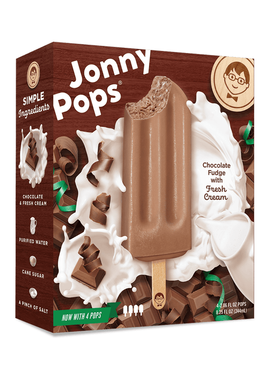JOHNNYPOPS Chocolate Fudge Ice Cream Bars