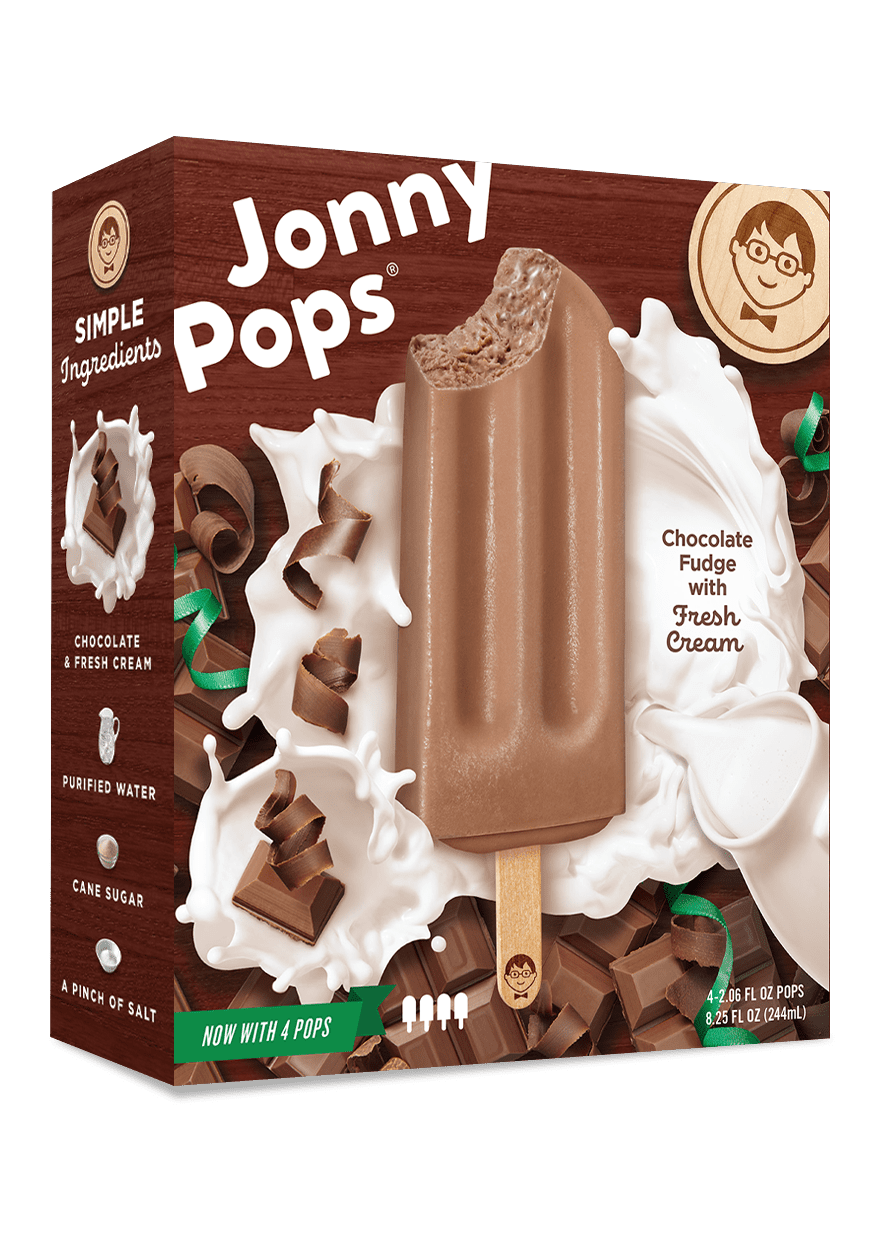JONNYPOPS Chocolate Fudge Ice Cream Bars