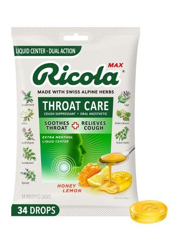 RICOLA Maximum Strength Honey Lemon Lozenges