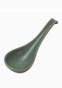 Porcelain 5.9 Inch Length Soup Green Spoon