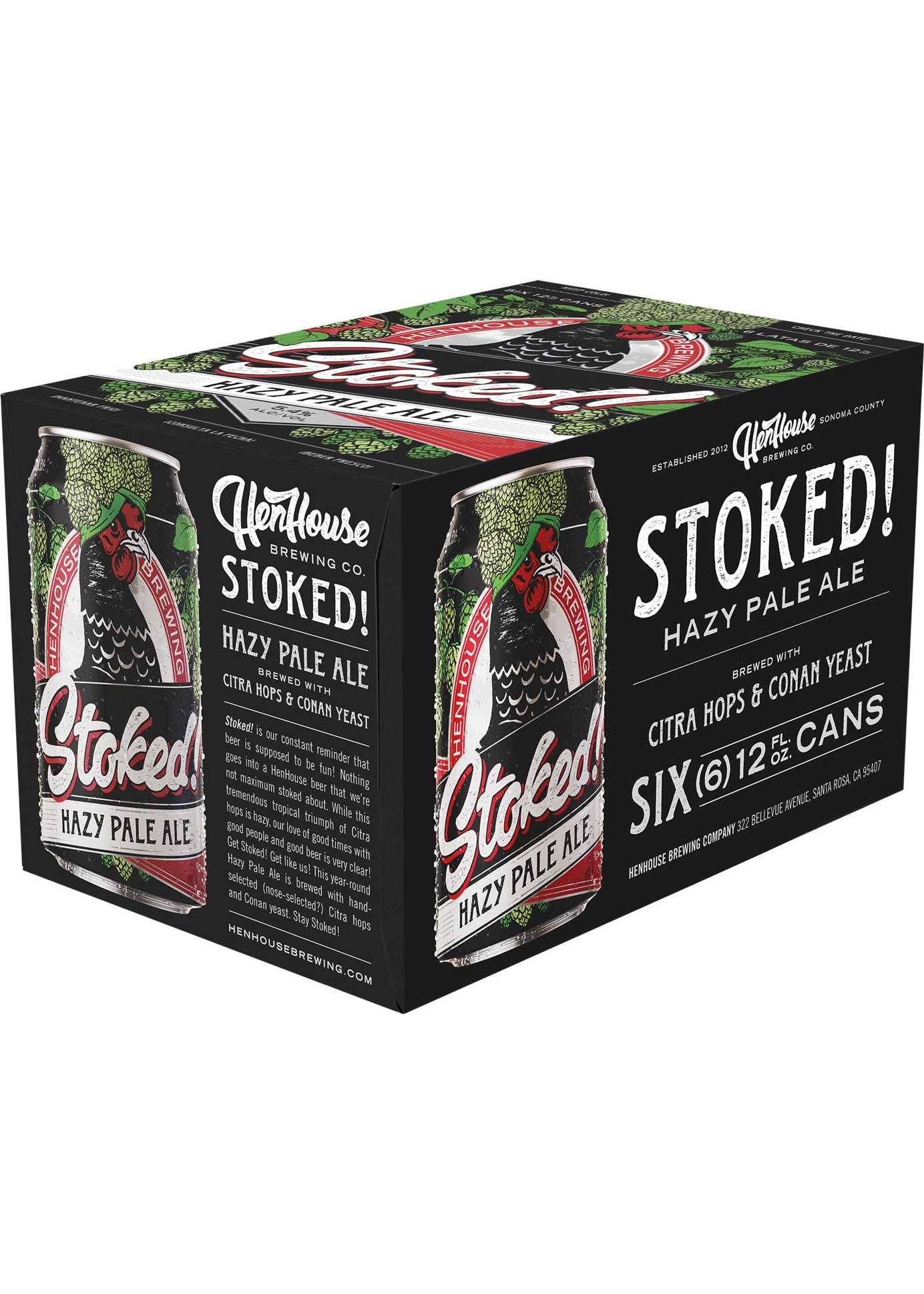 HEN HOUSE BREWING Stoked! Hazy IPA 6 Pack