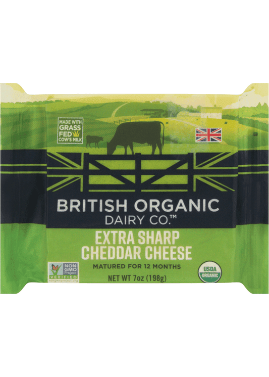 BRITISH ORGANIC DAIRY CO. Extra Sharp Cheddar Cheese