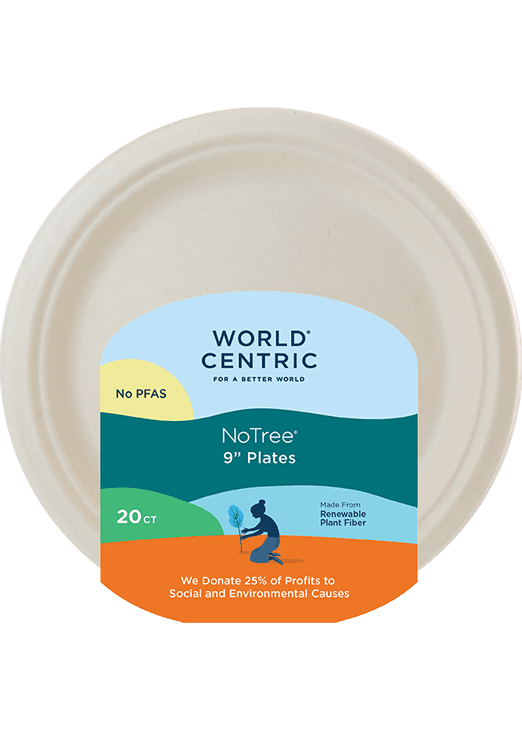 WORLD CENTRIC 9 Inch Fiber Plate