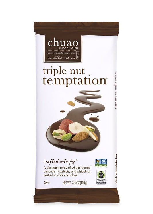 CHAUAO CHOCOLATIER Triple Nut Temptation Chocolate Bar