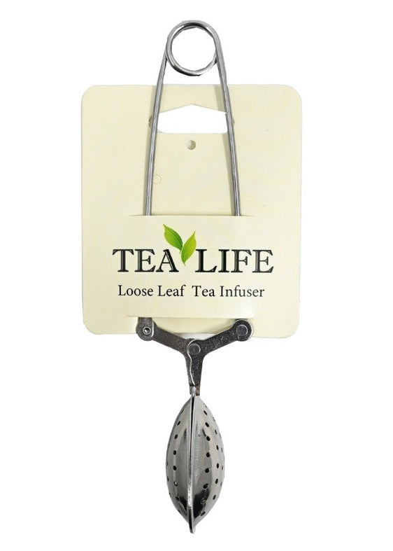 6"L Clamp Style Heart Shape Tea Strainer Stainless Steel 1.7