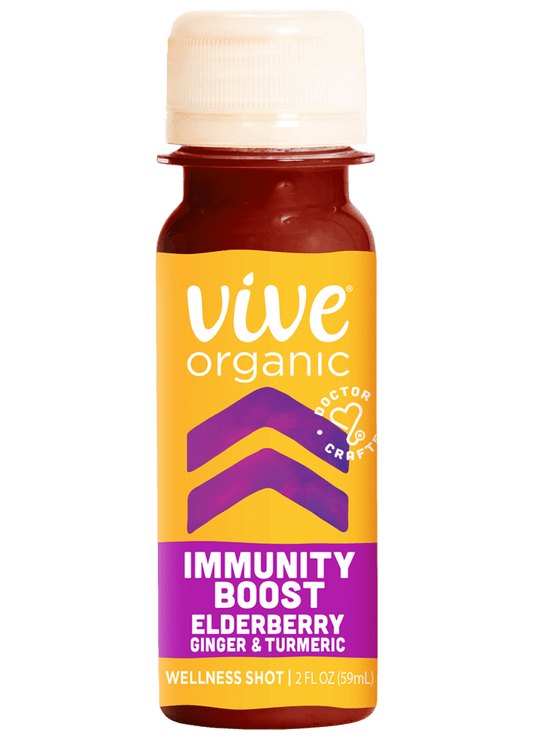 VIVE ORGANIC Immunity Boost Ginger Shot Elderberry