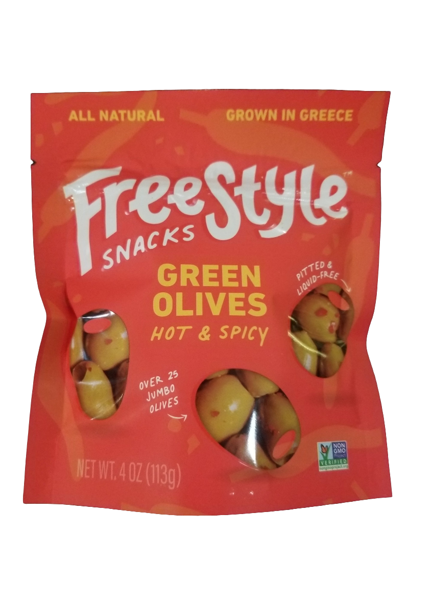 FREE STYLE SNACKS Green Olives Hot&Spicy