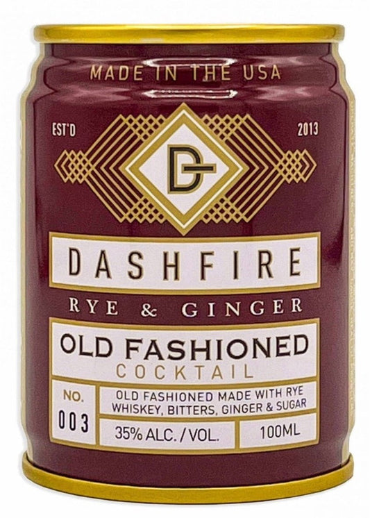 DASHFIRE Rye & Ginger Old Fashioned Cocktail 100ml
