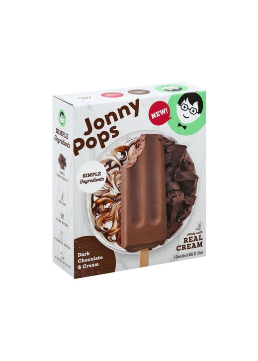 JONNYPOPS Dark Chocolate Ice Cream Bars