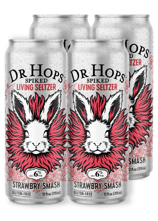 DR. HOPS Spiked Living Seltzer Strawberry Smash 4 Pack