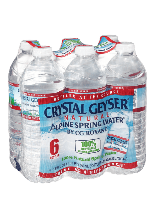 CRYSTAL GEYSER Mineral Water 6pk 500ml
