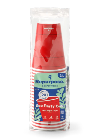 REPURPOSE Compostable Red Party 12oz Cups