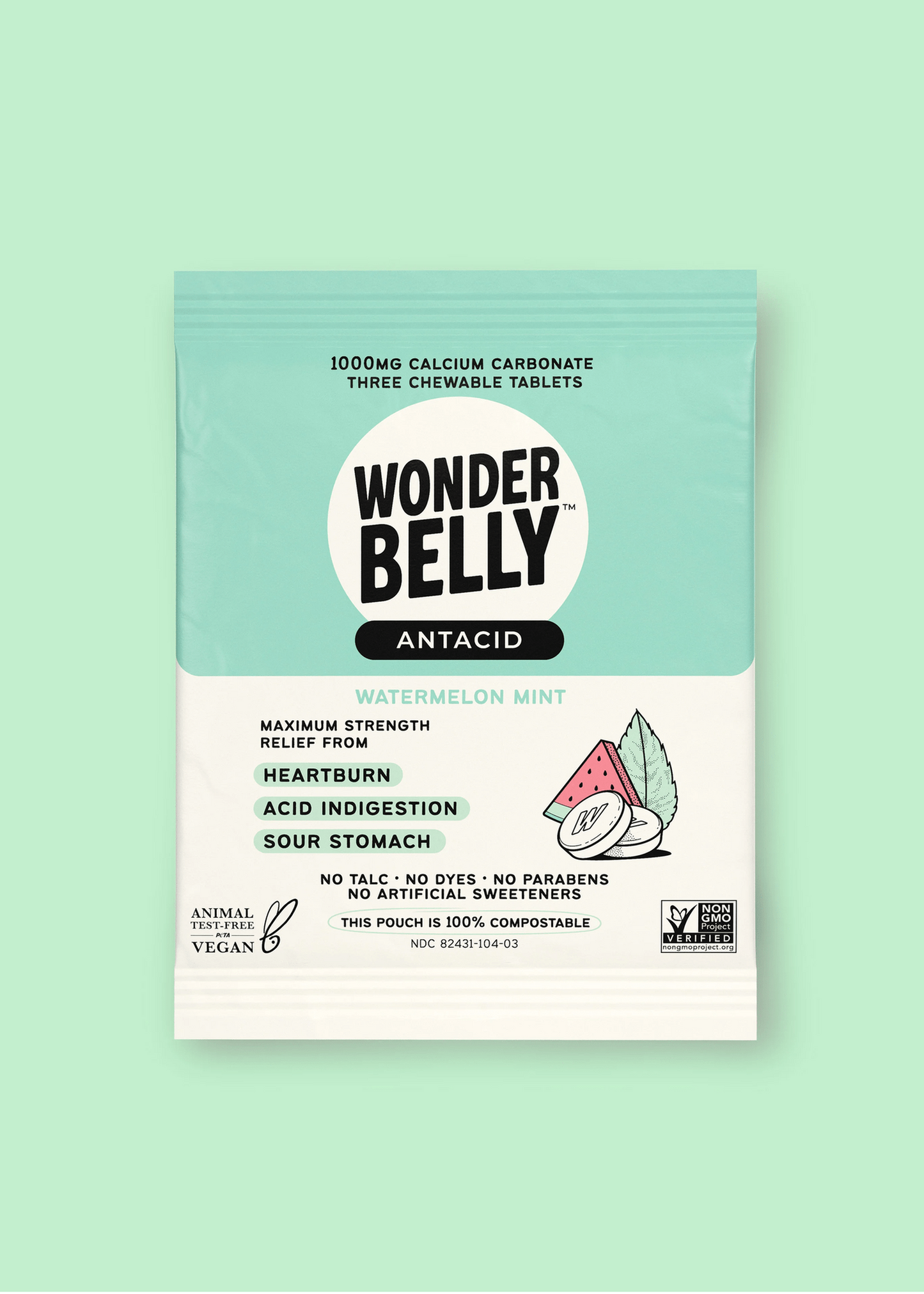 WONDERBELLY Watermelon Mint Antacid