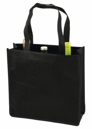 TRUE BRAND 3 Bottle Non-Woven Tote Black