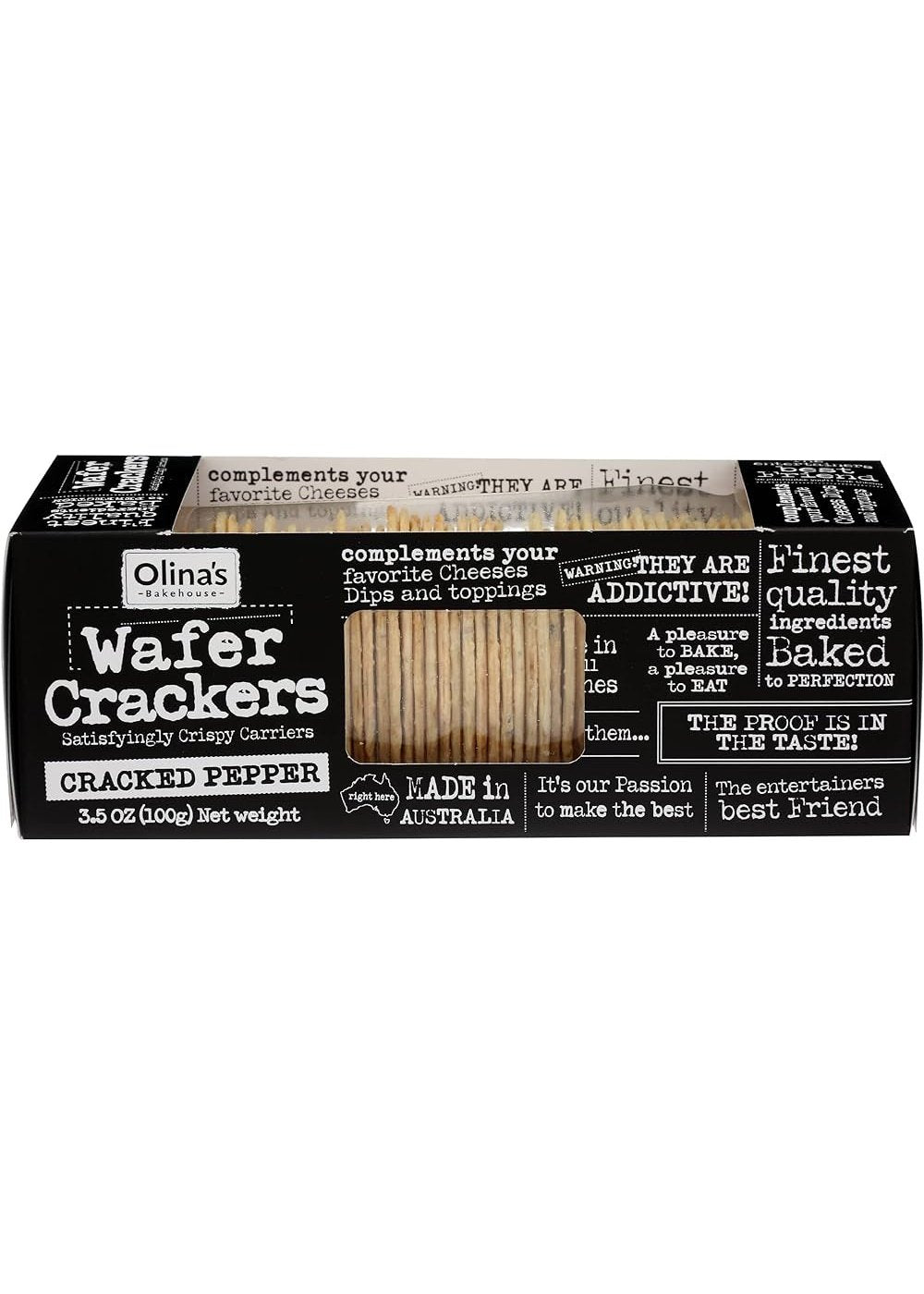 OLINA'S Cracked Pepper Wafer Crackers