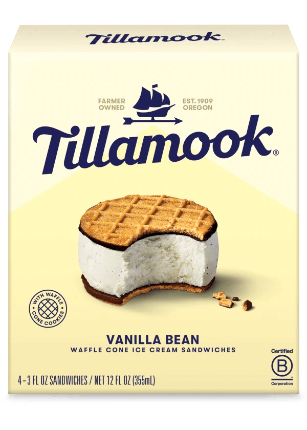 TILLAMOOK Vanilla Bean Ice Cream Sandwiches