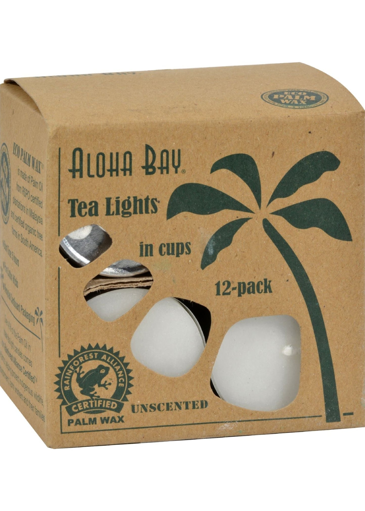 ALOHA BAY White Coconut Tealights In Cups
