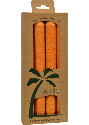 ALOHA BAY Orange Palm Taper Candles
