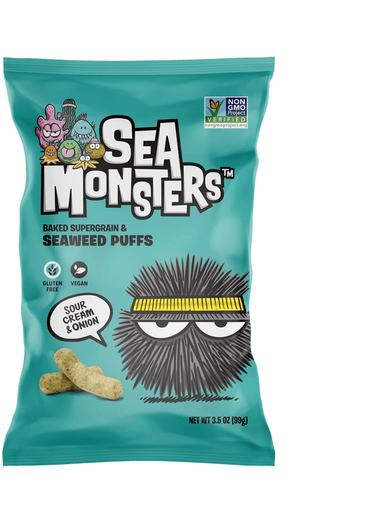 SEA MONSTERS Seaweed Puffs Sour Cream & Onion