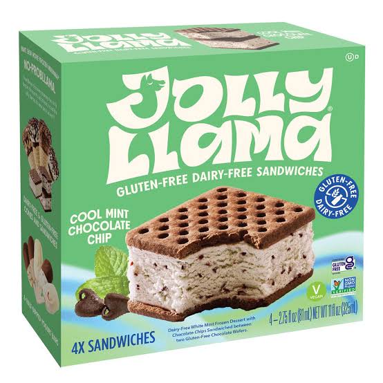 JOLLY LLAMA Cool Mint Chocolate Chip Sandwiches