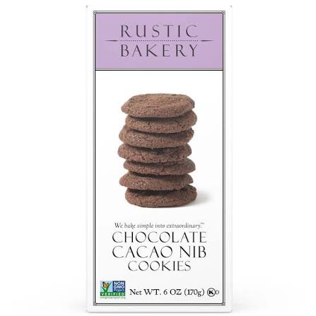 RUSTIC BAKERY Chocolate Cacao Nib Cookies