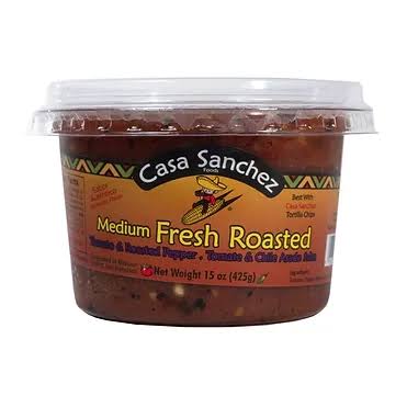 CASA SANCHEZ Medium Fresh Roasted Salsa