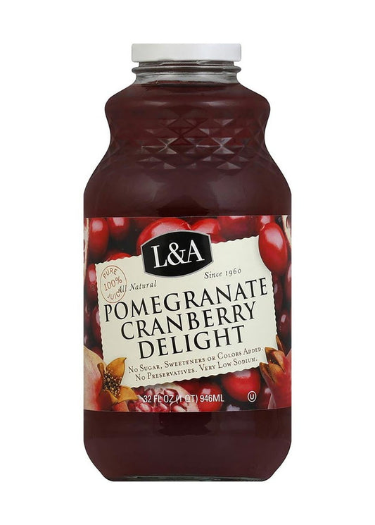 L&A JUICE Cranberry Pomegranate Delight 32oz